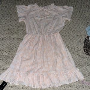 Pink and white sundress size medium